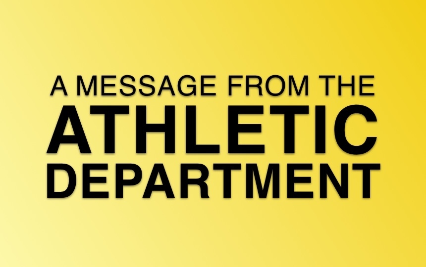 athletic dept. message